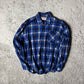 Vintage Flanellhemd blau karriert/ L