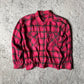 Vintage Flanellhemd karriert rot/ L