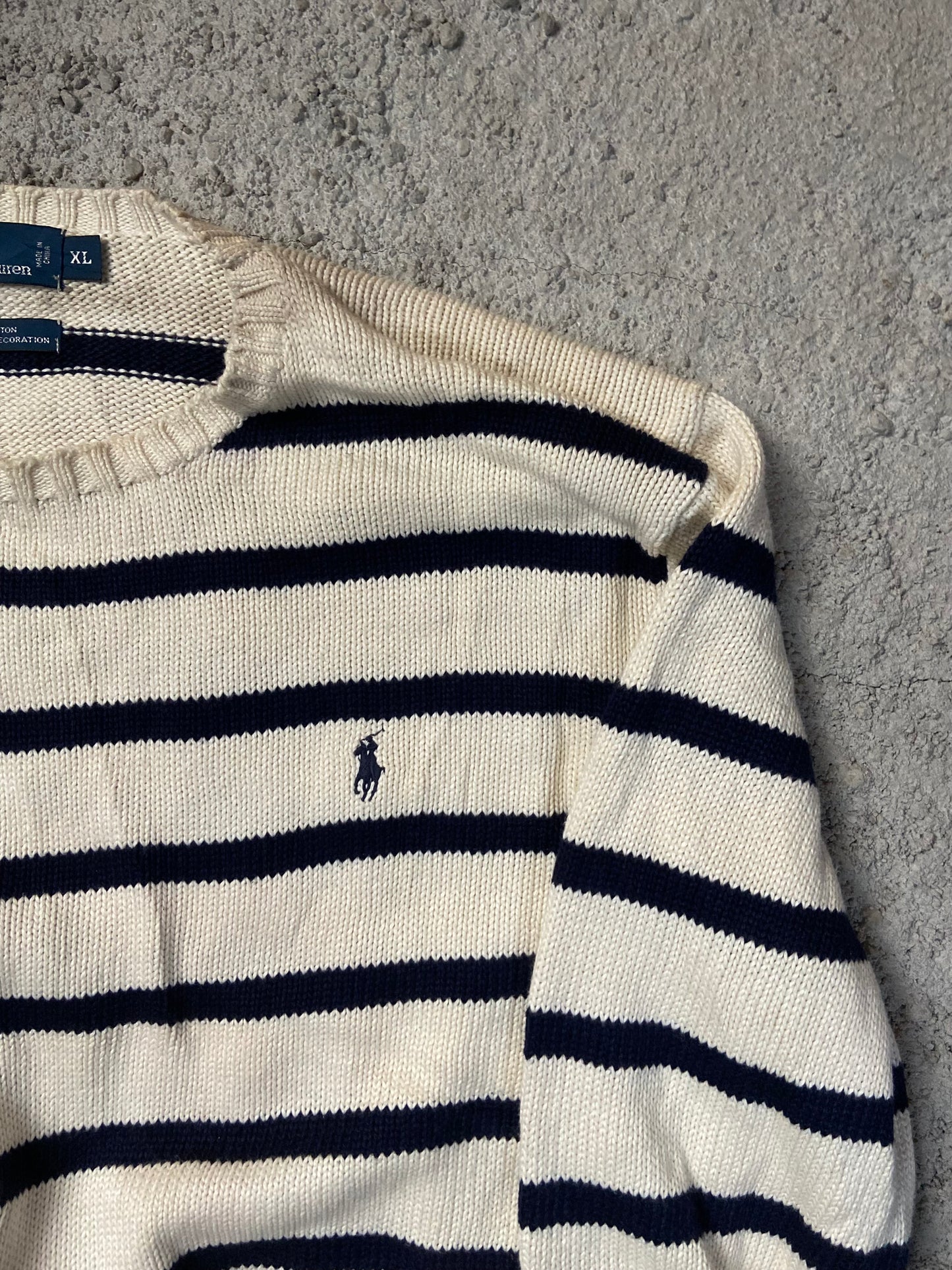 Vintage Polo Ralph Lauren Knit Sweater gestreift/ XL