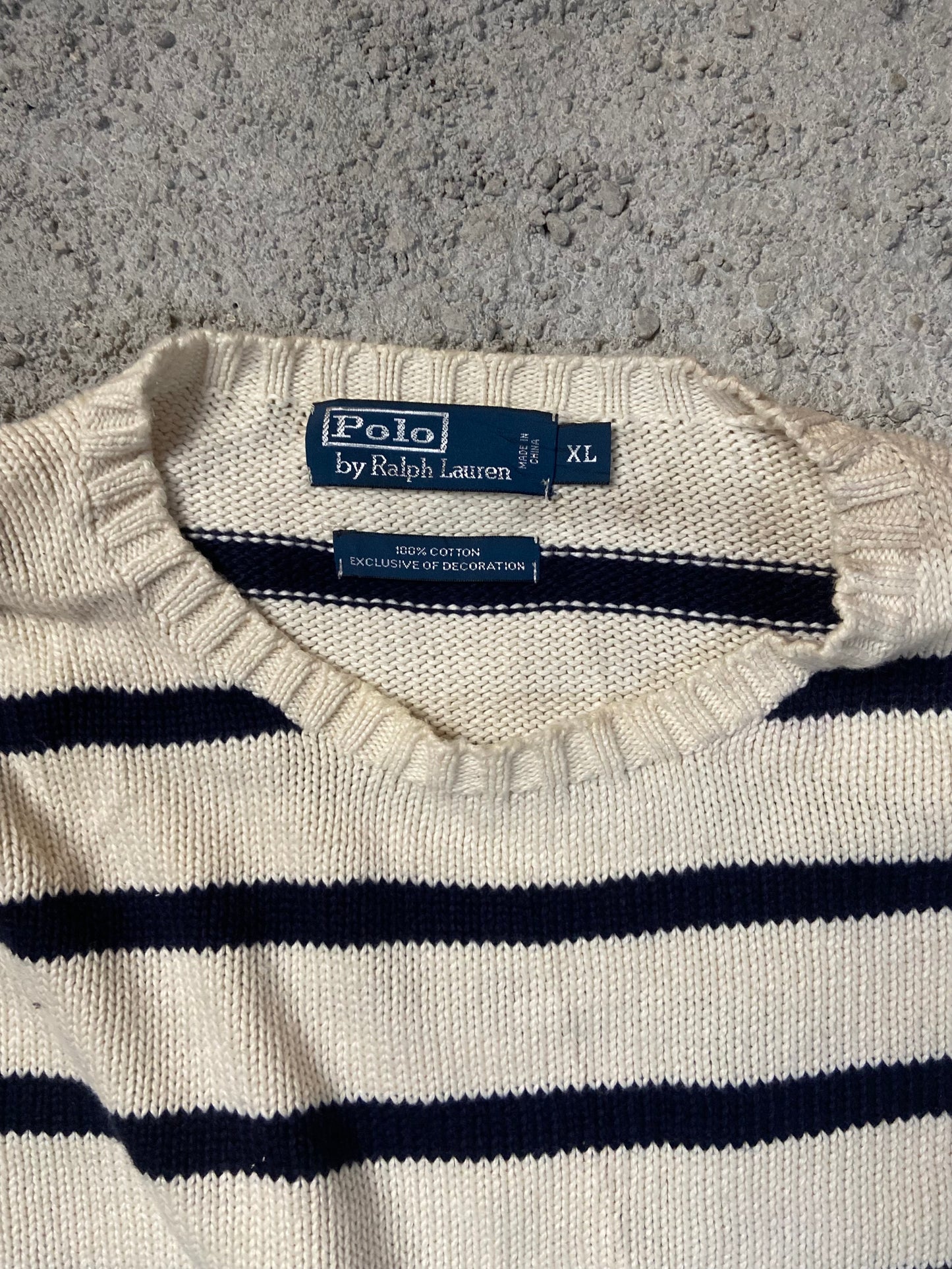 Vintage Polo Ralph Lauren Knit Sweater gestreift/ XL