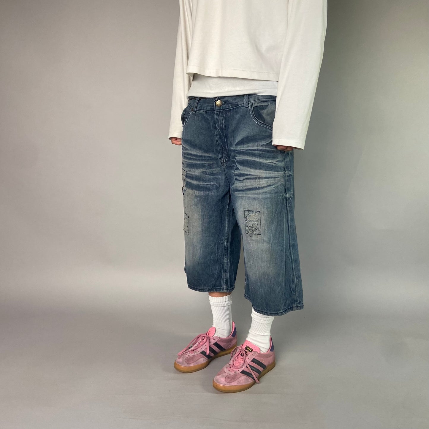Vintage Hip Hop disdressed Jorts/ 38 (XL)